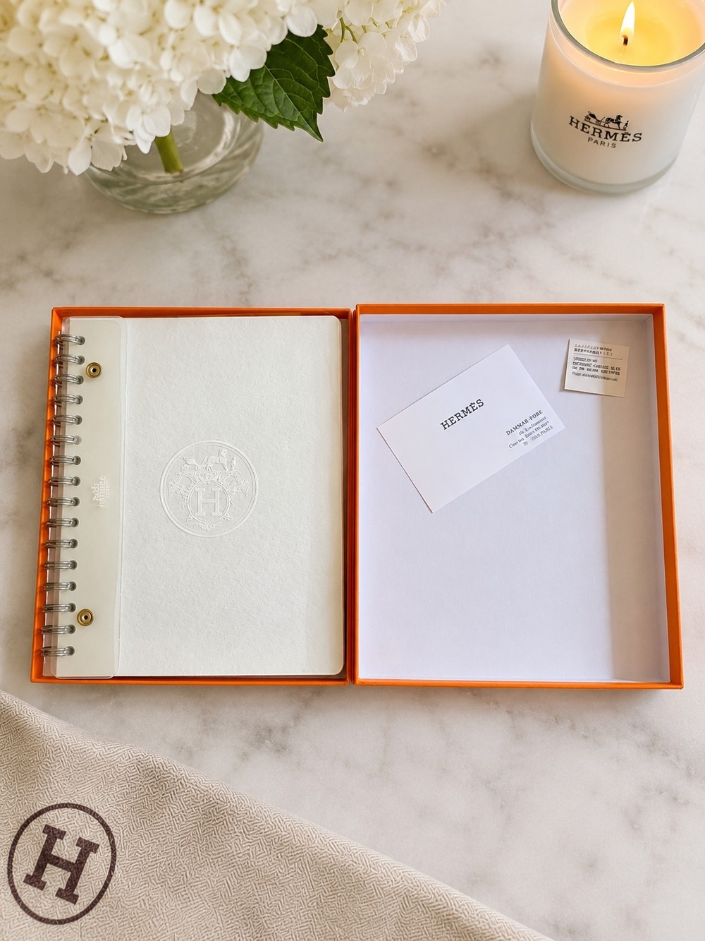 Hermès Spiral Sketchbook Notebook Journal Diary With Hinged box NEW